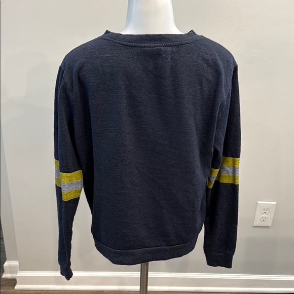 Colosseum Small West Virginia Mountaineers Blue and Yellow Varsity Sweatshirt - Picture 6 of 9